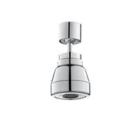 Extensor giratorio de 360 ° con filtro, pulverizador de grifo de cocina y burbuja, boquilla ajustable para ahorro de agua universal (plata)