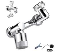 Extensor giratorio Flexiflow de 1080°, Krivo V2, grifo giratorio universal, grifo de extensión multifuncional de 1080°, grifo giratorio para cocina y baño (1 unidad)