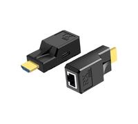 Extensor HD 1080P 60Hz con Puertos RJ45, Adaptador de Red de 60 Mb HD A RJ45 Sobre CAT5e/6/7 UTP LAN para PC, Portátil, HDTV.
