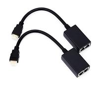 Extensor HDMI De 30M, sobre RJ45 CAT5e CAT6 LAN Ethernet Balun Adaptador Extensor Repetidor hasta 1080P HDMI Cable Emisor Y Receptor