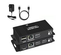 Extensor HDMI KVM USB 1080P 60Hz HDMI Repetidor HD HDMI Extensor de red RJ45 CAT5e CAT6 Cables Ethernet Soporte Teclado Ratón