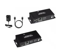 Extensor HDMI KVM USB sobre Cat5e/6, 1080P @60hz, transmisor HDMI, receptor compatible con teclado y mouse