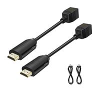 Extensor HDMI sobre Cat5e/6 HDMI a RJ45, cable convertidor de red Ethernet, distancia del receptor del transmisor de 60 m