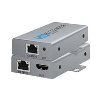 Extensor HDMI sobre red IP Ethernet Kit Cat5e / Cat6 Cable 1080P @ 60Hz - Hasta 164 pies - Función POE HDMI Loop Out compatible (transmisor y receptor)
