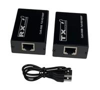 Extensor HDMI USB KVM de 30 m, 1080P, HDMI, repetidor, extensor de teclado, cables Ethernet, divisor, soporte para teclado