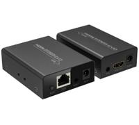 Extensor HDMI vía UTP RJ45 hasta 55 mts PoC (CAT 5E/6) con Repetidor de Control Remoto IR