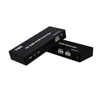 Extensor KVM 4K 30 Hz 120 M por Cable RJ45 Cat5e/6, Compatible con HDMI, USB 60, Kit de transmisor y Receptor, Compatible ratón Teclado(4k 60M)