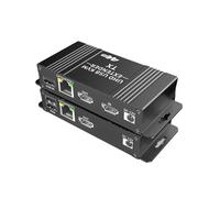 Extensor KVM Compatible con 4K 60Hz Sobre IP Rj45 Cat6 USB Ethernet Extender 60m/196FT para Monitoreo de Cámara NVR ENCHUFE UE