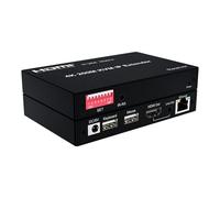 Extensor KVM IP HDMI 4K 200M a través de cable Cat5e/Cat6 Ethernet, matriz H.264 Transceptor de vídeo, conexión múltiple a múltiples compatible con teclado y ratón para PC TV (RX)
