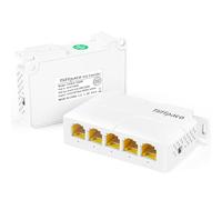 Extensor PoE para interiores, repetidor PoE de 5 puertos, entrada 90 W con salida 30-60 W, 1000 Mbit/s, IEEE 802.3af/at/bt para cámaras IP/PTZ en sistemas de seguridad