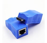 Extensor sobre Cat5e 4K compatible con adaptador de extensión de largo alcance, transferencia de datos fiable para oficina (azul)