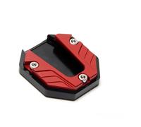Extensor Soporte para Motocicleta Motorcycle Bike Kickstand Extender Foot Side Stand Extension Pad Support Plate(Rojo)