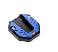 Extensor Soporte para Motocicleta Motorcycle Bike Kickstand Extender Foot Side Stand Extension Pad Support Plate(Azul)
