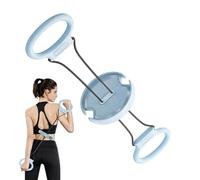 Extensor torácico - Rotación con volante plegable con mango antideslizante - Aparato de refuerzo muscular para hombres y mujeres, sala de deportes, oficina, dormitorio y viajes