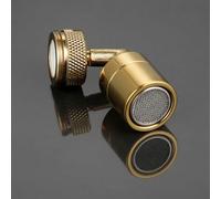 Extensor universal de latón dorado para grifo giratorio de baño, aireador de lavabo a prueba de salpicaduras, 1 unidad