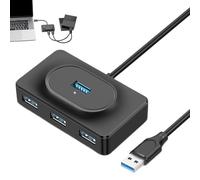 Extensor USB - 4 puertos USB 3.0 Hub, Diseño compacto de alta velocidad | Adaptador USB portátil Diseño compacto de alta velocidad, diseño compacto para transferencia de datos, computadora portátil