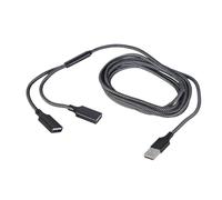 Extensor USB de 2 puertos macho a doble hembra para unidades intermitentes, teclado para laptop, escritorio y consolas de juegos, divisor de carga USB