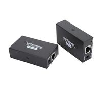 Extensor USB, USB Ethernet RJ45 LAN Extender 262ft 480Mbps Enchufe y Reproduce 4 2.0 Cubo para PC (Enchufe de la UE)