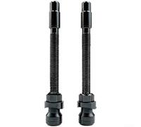 Extensor Válvula para presta 65mm Aluminio Negro Extensor Válvula | Aleación aluminio ligero, sello doble goma, antióxido, 45mm, ideal tuboless y carretera(65mm Per Pair)