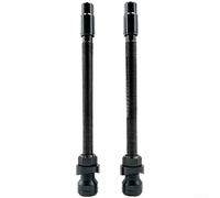 Extensor Válvula para presta 65mm Antióxido Negro Extensor Válvula | Aleación aluminio ligero, sello doble goma, fugas, ideal para ruedas bajas, pack 2 unidades(A Pair Of 85mm)