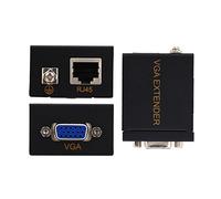 Extensor VGA 60M, Adaptador de repetidor de se?al VGA Extensor de se?al VGA RJ45 Cat6 Cat5 (1 transmisor + 1 Receptor)