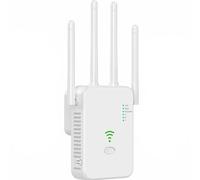 Extensor Wi-Fi 2.4G más rápido, 4 antenas, 2 puertos LAN (blanco)