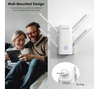 Extensor WiFi AX3000 de doble banda, 2402 Mbps, color blanco