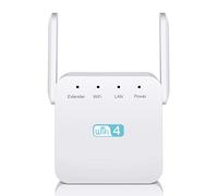 Extensor WiFi con 2 antenas, amplificador de Internet con puerto Ethernet, extensor de rango WiFi de 2.4 GHz con cobertura de 3650 pies cuadrados, 300 Mbps, K-R611U