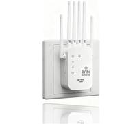 Extensor WiFi de 6 Antenas, Amplificador WiFi de Largo Alcance for Exteriores, repetidor inalámbrico con Puerto Ethernet for PC, Cobertura Exterior, Alcance de Red Mejorado.(1PCS)