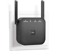 Extensor WiFi más rápido 2025, repetidor WiFi, amplificador WiFi, cubre hasta 10000 pies cuadrados y 60 dispositivos, amplificador de Internet, con puerto Ethernet, configuración rápida, amplificador