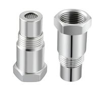 Extensor Y Adaptador Universal Para Sonda Lambda M18x1.5, 2 Piezas Con Filtro Y Mini Catalizador, Eliminador,Acero Inoxidable, Para Coches,Camiones Y Vehículos (Juego De 2 Unidades)