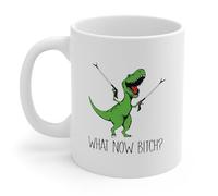 Extensores De Brazo De Dinosaurio T Rex ¿Y Ahora Qué? Perra Tazas Cerámica Taza Porcelana Taza De Café 330Ml Para Té Leche Zumo