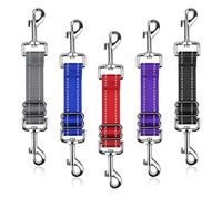 Extensores de correa reflectantes para mascotas con ganchos dobles y clips ajustables, paquete de 10, collares de seguridad multicolor para perros, cierres de seguridad seguros