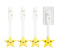 Extensores de interruptor de luz de estrella amarilla, herramienta divertida, segura y de fácil agarre para habitaciones de niños, guardería, espacios accesibles (paquete de 3)