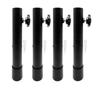 Extensores de patas de mesa plegables de 4 uds, extensiones de patas de altura de mostrador ajustables de acero inoxidable para sala de costura, escritorio de rompecabezas recto (Tipo A 17,3 pulgadas