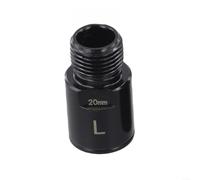 Extensores de pedal de bicicleta 9/16, espaciadores de extensión de eje de acero inoxidable de 16 mm y 20 mm para reducir la tensión de la rodilla para ciclismo de carretera (20 mm, negro)