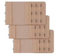 Extensores de Sujetador, Extensores de Sujetador Elásticos, Cómodas Extensiones Elásticas para Sujetador de Mujeres con 3 Ganchos (3 Piezas, Albaricoque, Espaciado de Gancho: 1,9 CM / 0,75 Pulgadas)