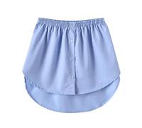 Extensores para Camisetas Mujer Falsa Camisa Bajo Mini Falda Bajo Minifalda Extensores Ajustable Camisa Inferior a mitad Mini Shirt Skirt Camiseta Ajustable Falda, Azul cielo., 5XL