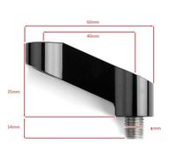 Extensor Y Elevador De Espejos Y Retrovisores De Motos Lado Derecho M8 Negro