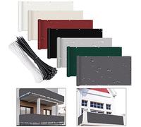 Exterior 60 x 140 cm, resistente a los rayos UV, resistente a la intemperie, incluye cuerda y bridas para cables, perfecto para valla de patio, porche, gris oscuro, escudo de privacidad