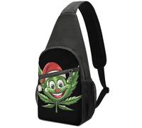 Exterior Bolsos Cruzados Maceta Navideña De Marihuana Sling Bag Vintage Bolsa Deportiva De Hombro Para Estudio, Viajar, Moto
