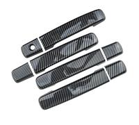 Exterior del coche Compatible Con Nissan Para Frontier 2005-2019 Cubierta De Manija De Puerta Exterior De Coche Juego De Molduras De Fibra De Carbono Negro Estilo ABS