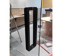 Exterior Door Pull Handle Black, Stainless Steel Gate Push Handle for Glass Entry & Shower Sliding Door, Rounded Corner Style(Long 32.5cm/12.8 inch)