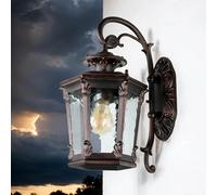 Exterior Lámpara Pared Antiguo Bronce E27 Resistente Al Agua 40cm Rústico Camino