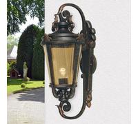 Exterior Lámpara Pared En Bronce 69cm Alto IP44 Impermeable Obispo Casa Hof