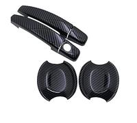 exterior Para Opel Para Corsa DE 2007-2018 Para Vauxhall Mango DE Fibra DE Carbono Negro O Cubierta DE Puerta Lateral Cromada Accesorios DE Coche(1Keyhole Bowl 2 Door)