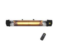 Exterior Radiador Estufa con Mando a Distancia 1200W Halógeno Lámpara Iris