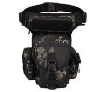 Exterior táctico Impermeable Pierna Bolsa Banana para Deporte Caminata Camping Militar Bolsa Molle cinturón Bolsa Moto para (Night Camouflage)