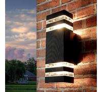 Exterior Wandleuchte Up Down Antracita E27 H: 19cm Resistente Intemperie Camino
