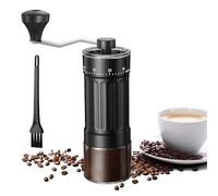 External Adjustable Manual Coffee Grinder, Portable Coffee Grinder Conical Burr for Espresso French Press Pour Over Double Bearing External Adjustment Capacity 25g